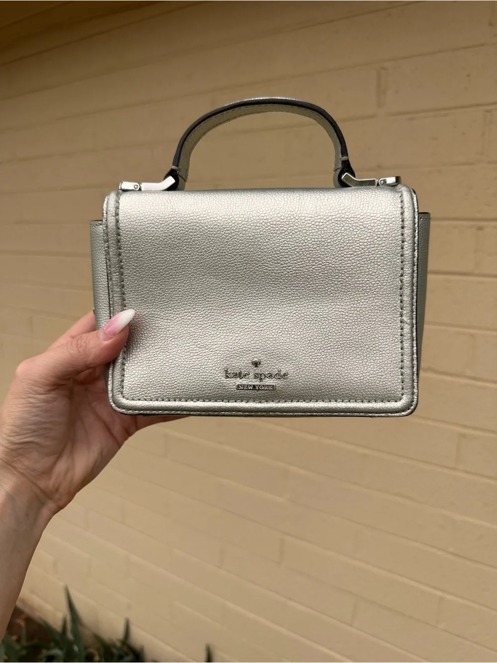 kate spade Silver Mini Top-Handle Crossbody